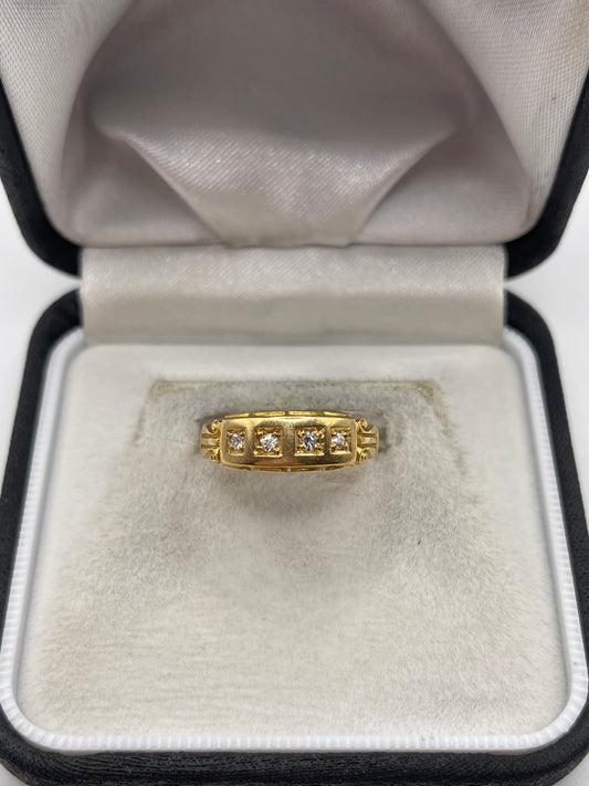 Antique 18ct gold diamond ring