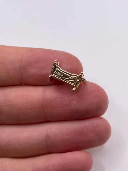 9ct gold cot charm