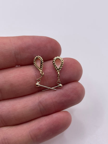 9ct gold coral earrings
