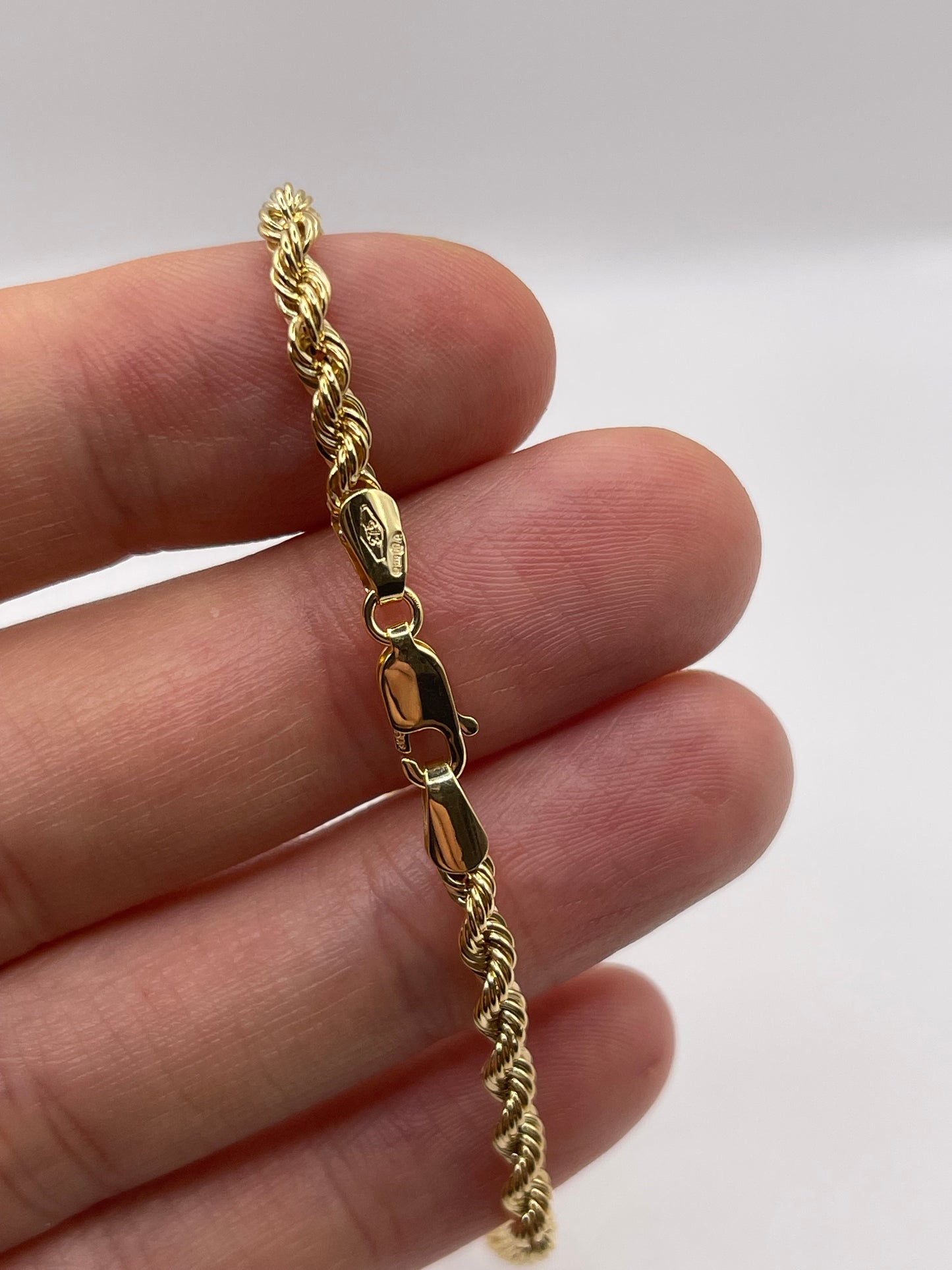 9ct gold rope bracelet
