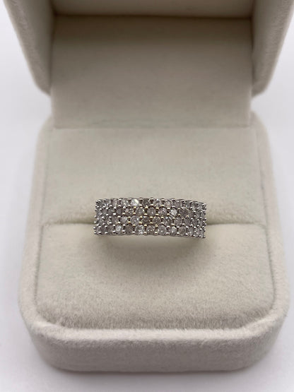 9ct gold diamond cluster ring