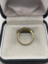Load image into Gallery viewer, 9ct gold iolite and aquamarine ring
