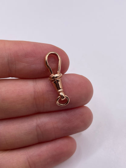9ct rose gold dog clip 2