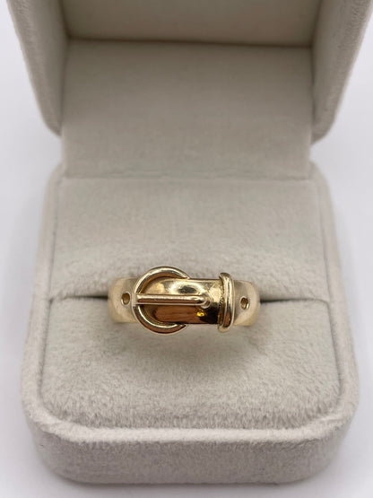 9ct gold buckle ring