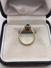 Load image into Gallery viewer, 18ct gold garnet and diamond ring
