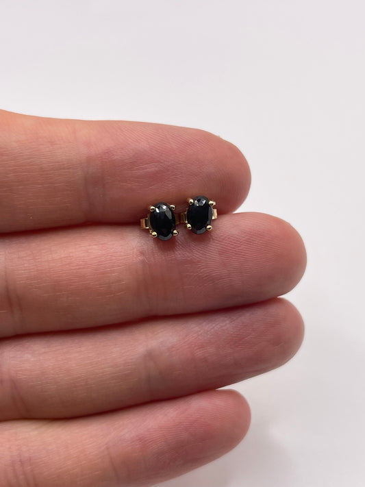 9ct gold sapphire earrings