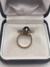 Load image into Gallery viewer, 9ct gold cabochon amethyst ring
