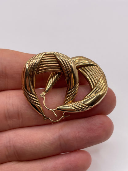 9ct gold creole earrings