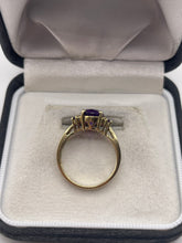 Load image into Gallery viewer, 9ct gold amethyst and diamond ring
