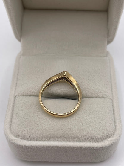 9ct gold ruby and diamond wishbone ring