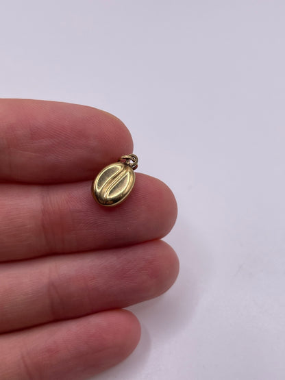 9ct gold coffee bean charm
