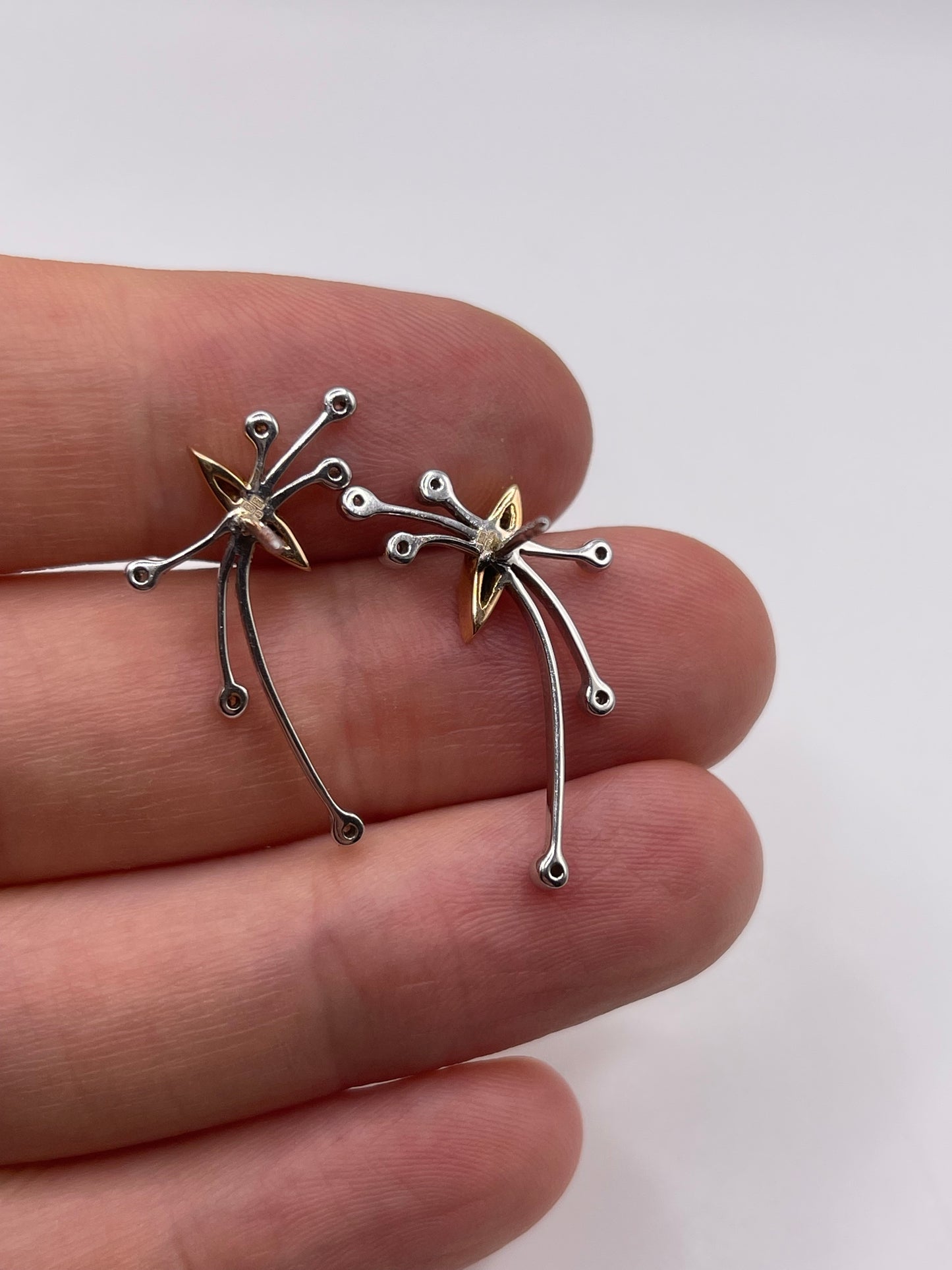 18ct gold diamond earrings