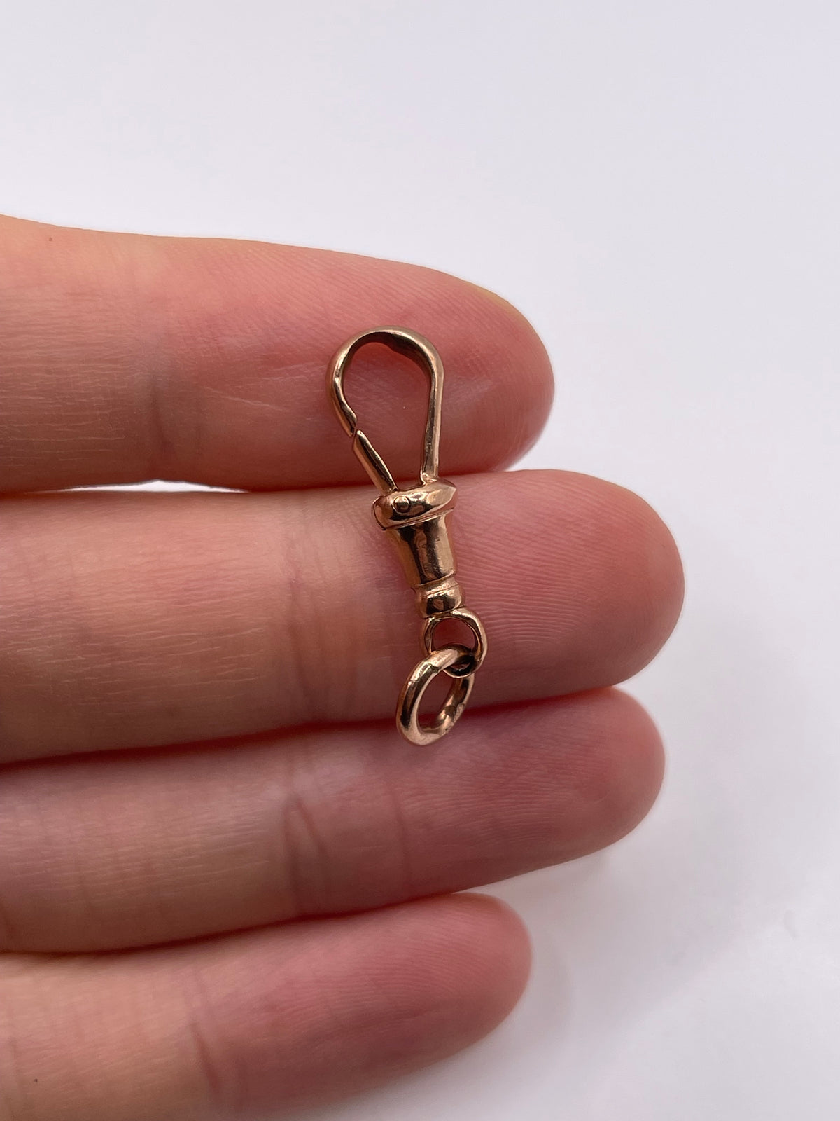 9ct rose gold dog clip 16