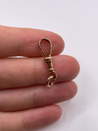 9ct rose gold dog clip 16
