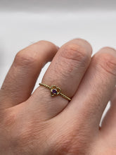 Load image into Gallery viewer, 9ct gold amethyst heart ring
