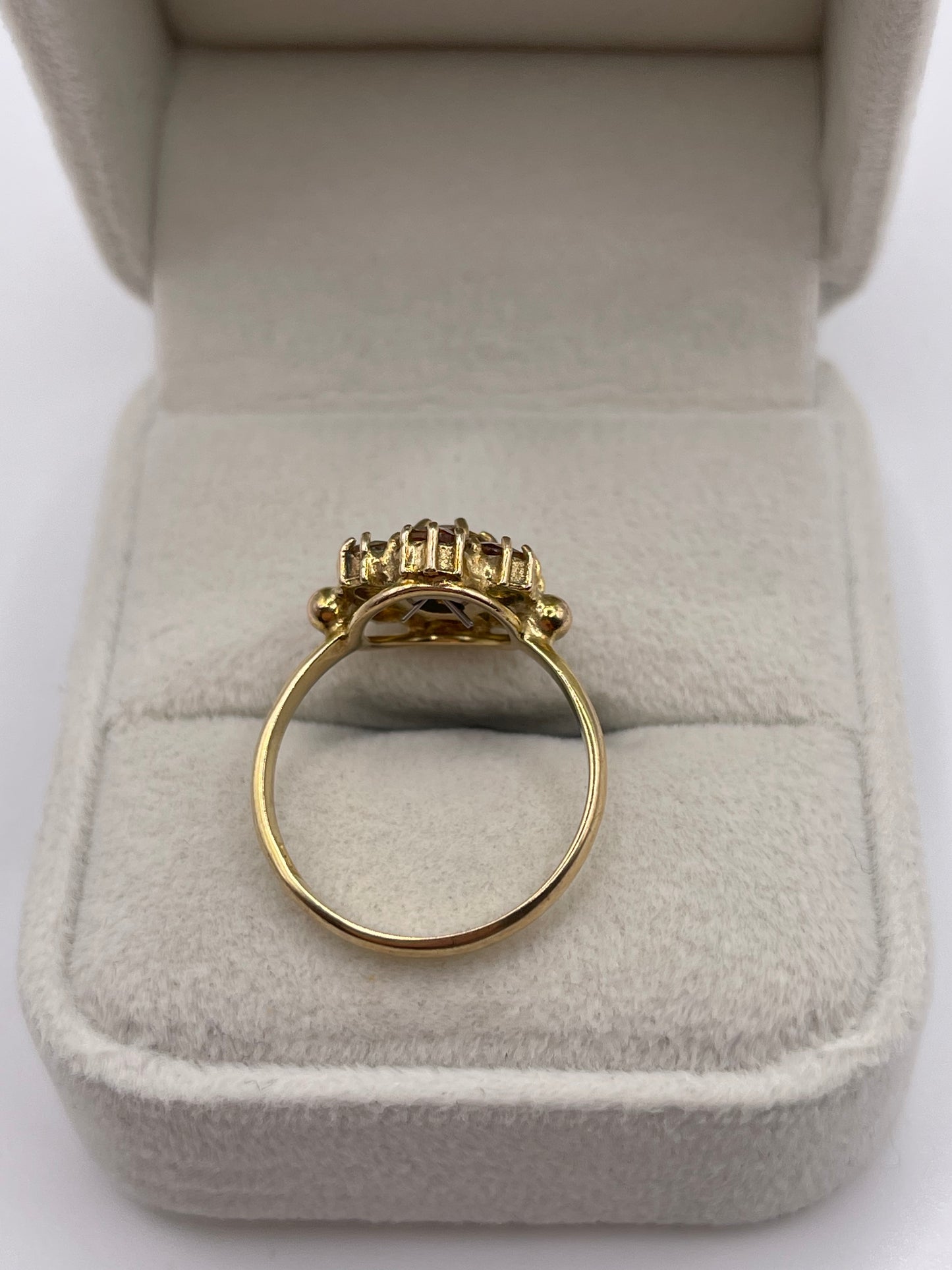 9ct gold citrine cluster ring