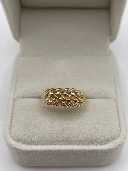 9ct gold keepers ring