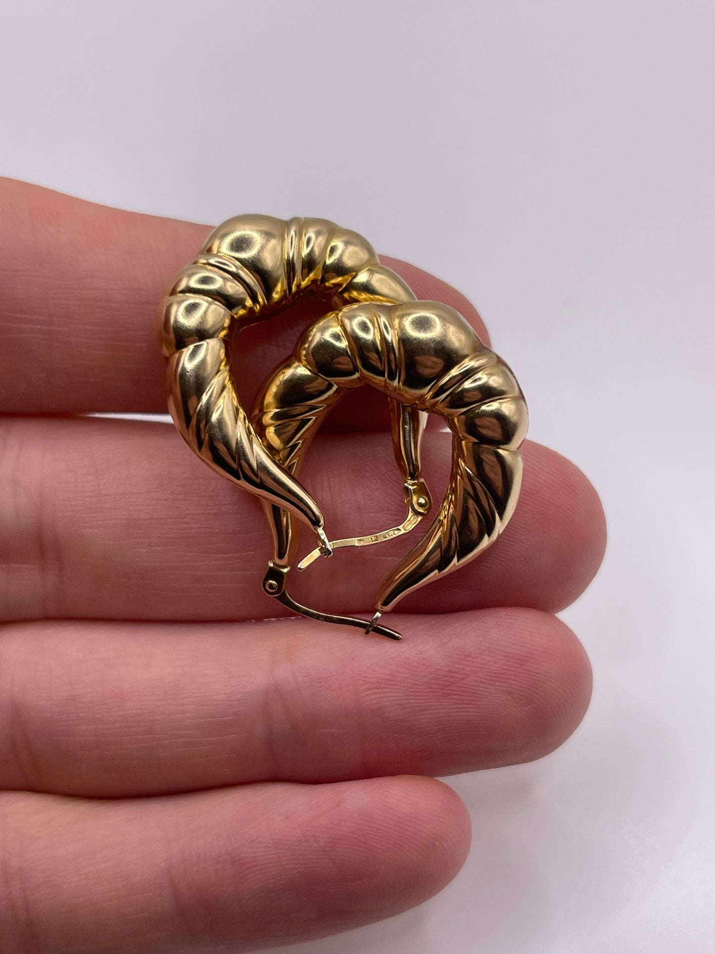 9ct gold creole earrings