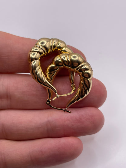 9ct gold creole earrings