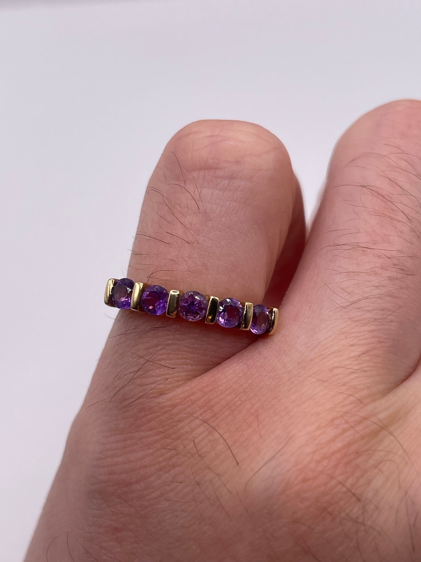 9ct gold amethyst ring