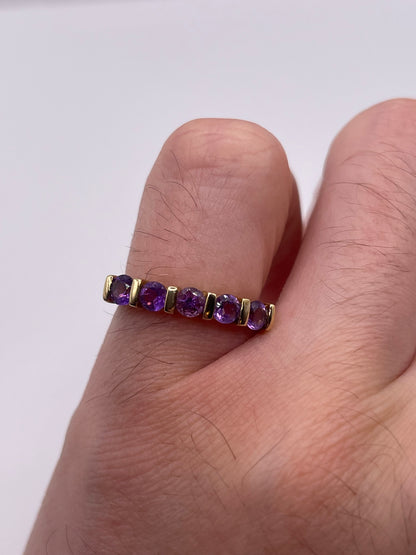9ct gold amethyst ring