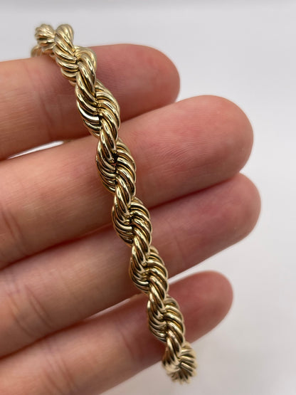 9ct gold rope bracelet