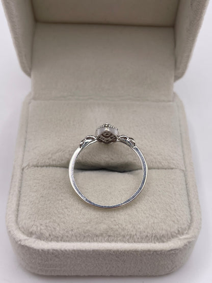 9ct white gold diamond cluster ring