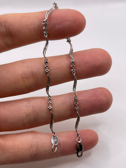 9ct white gold diamond bracelet