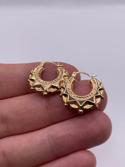 9ct gold creole earrings