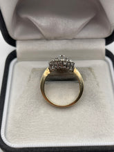 Load image into Gallery viewer, 9ct gold 1ct diamond cluster ring
