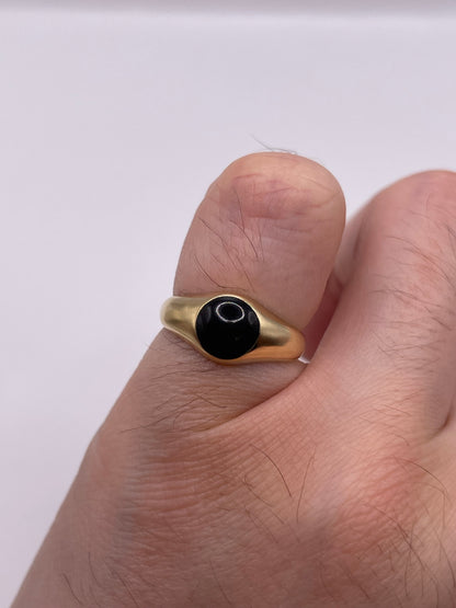 9ct gold onyx ring