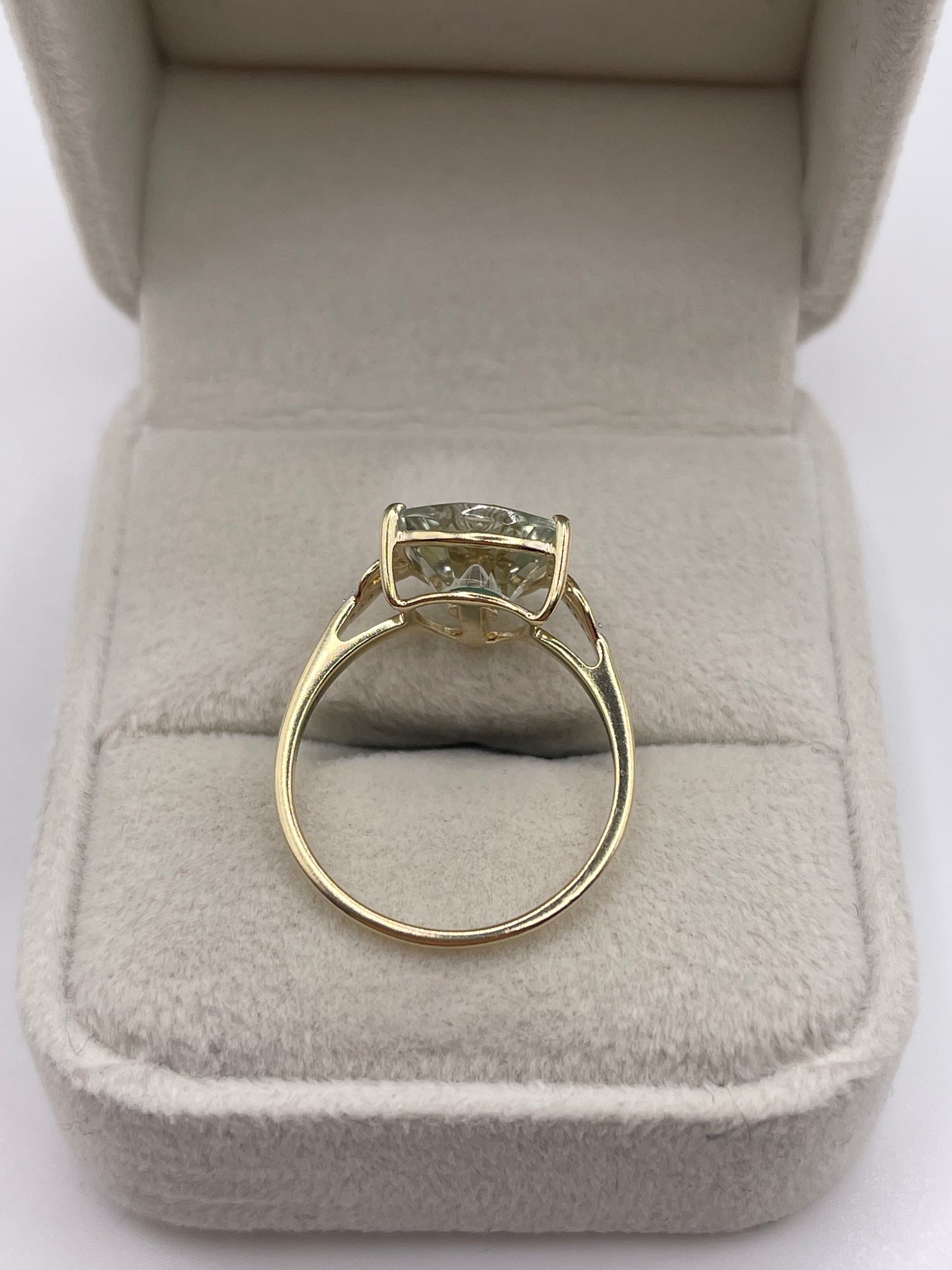 Glenn Lehrer 9ct gold quartz and diamond ring