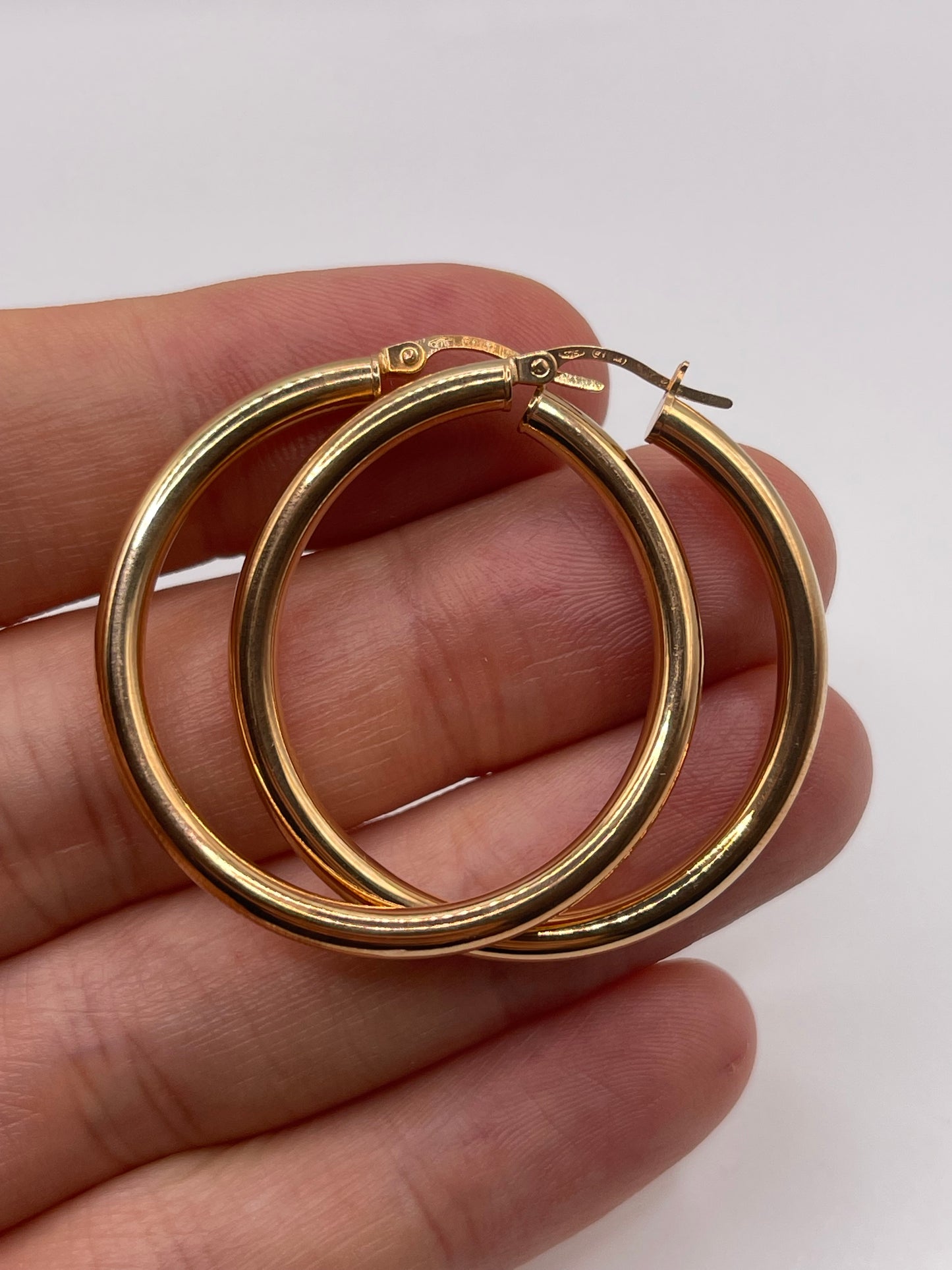 9ct gold creole earrings