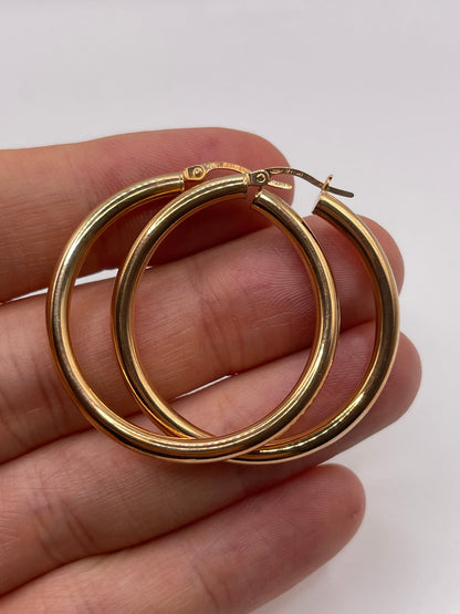 9ct gold creole earrings