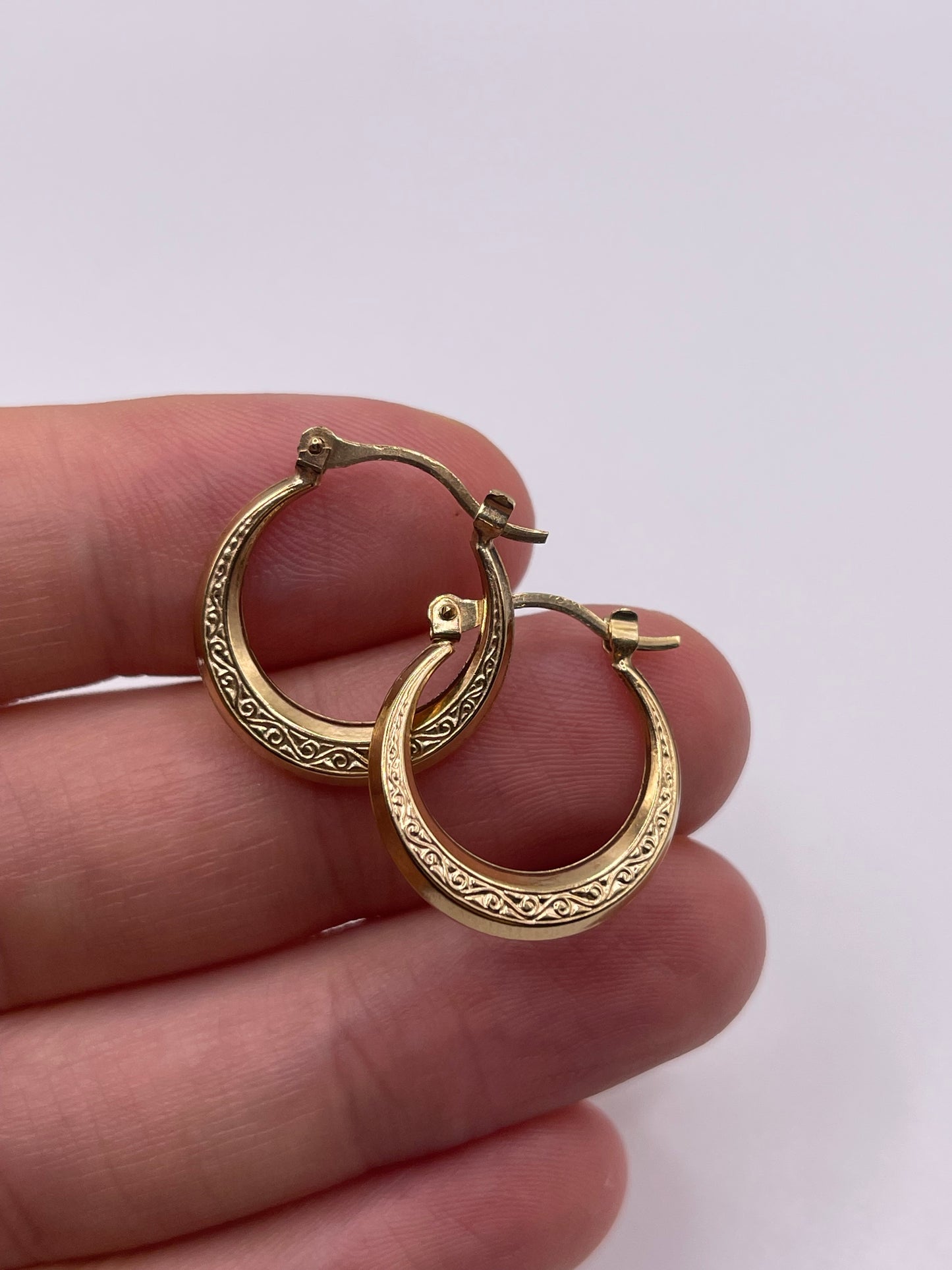 9ct gold creole earrings