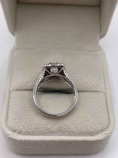 9ct white gold diamond cluster ring