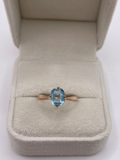 9ct rose gold paste ring