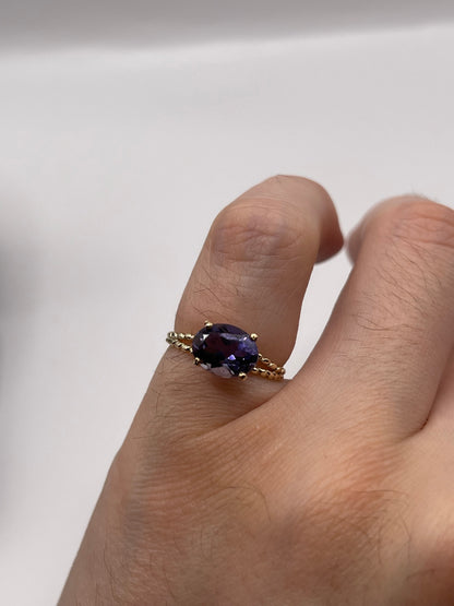 9ct gold iolite ring