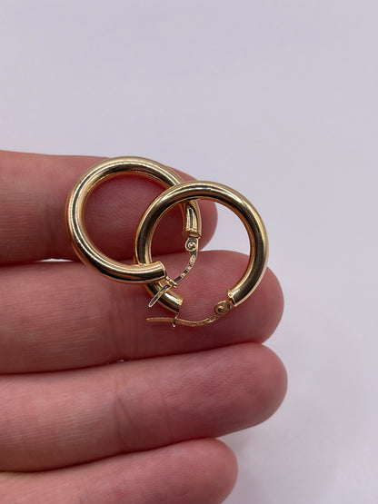 9ct gold creole earrings