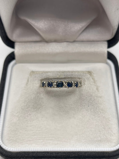 9ct gold sapphire and diamond ring