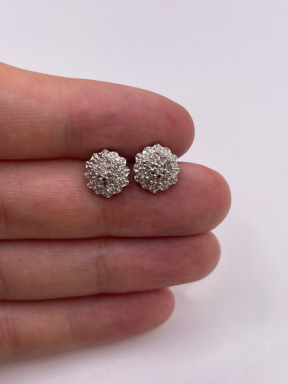9ct gold diamond earrings