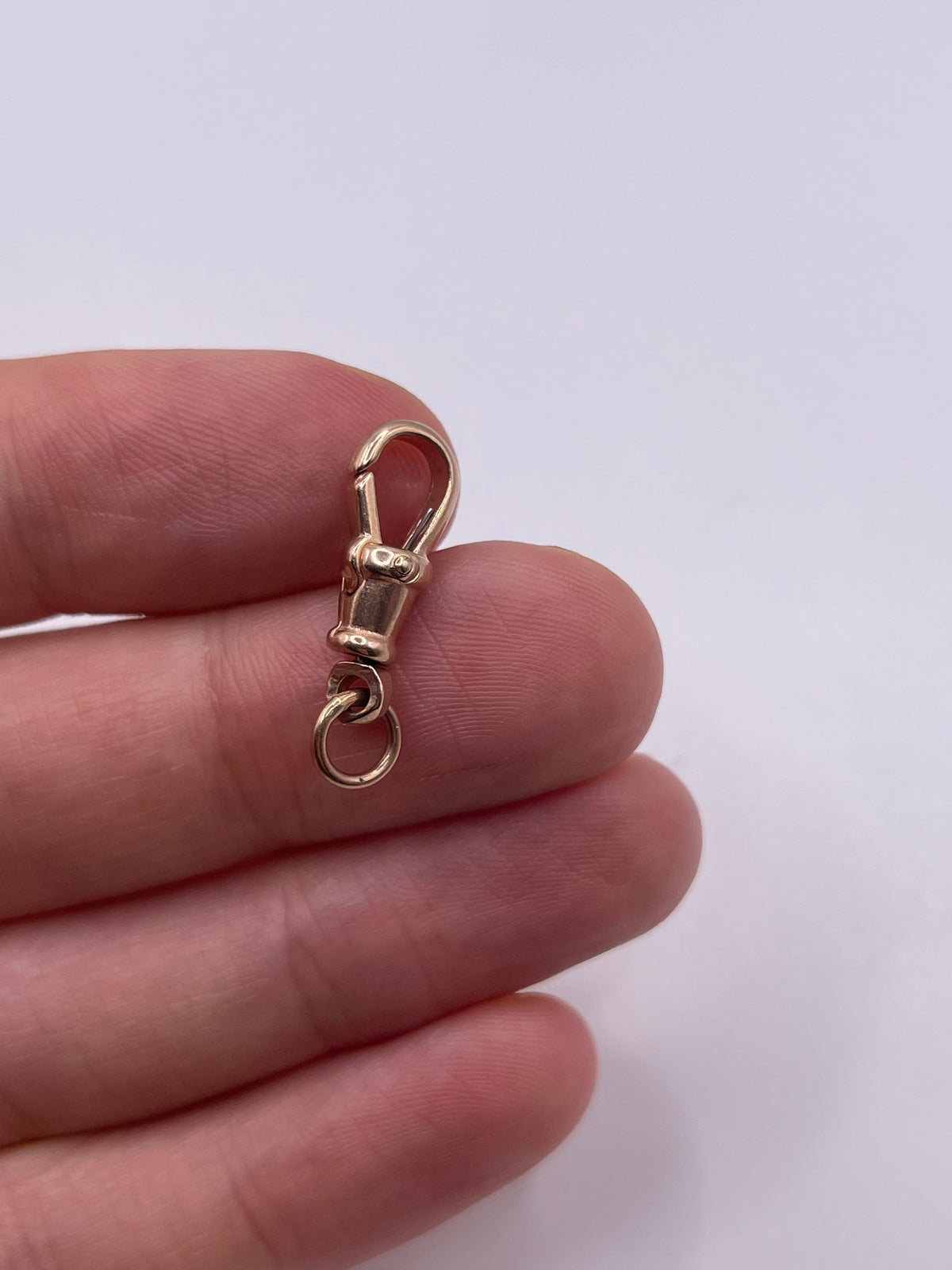 9ct rose gold swivel dog clip 5