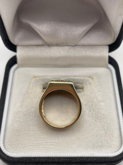 9ct gold spinel cluster ring