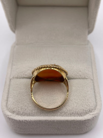9ct gold cameo ring