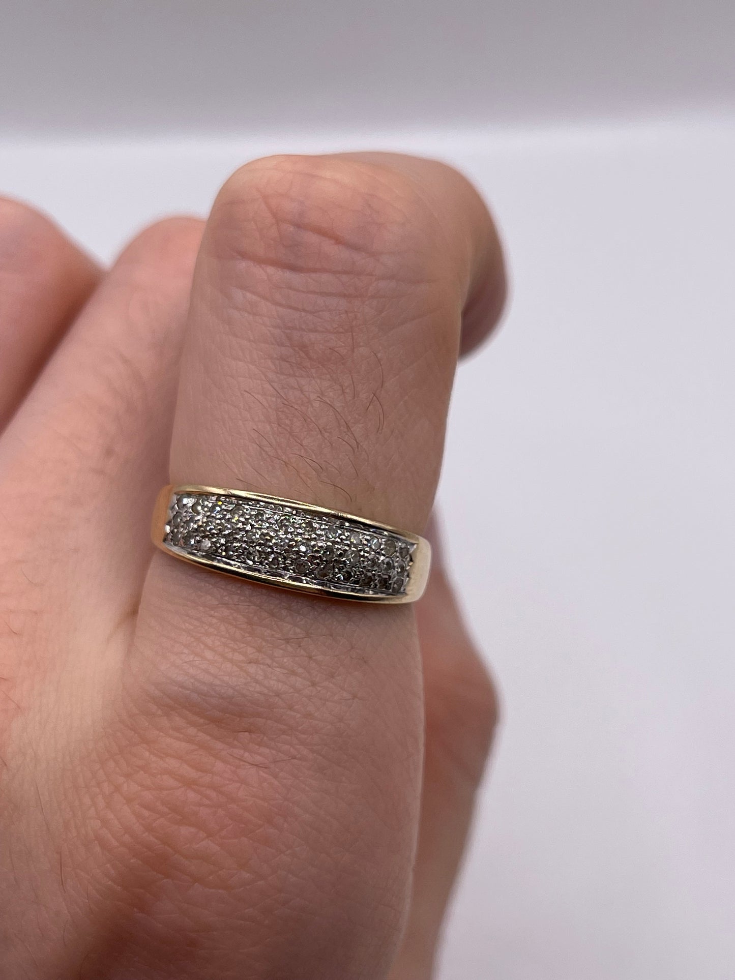 9ct gold diamond cluster ring