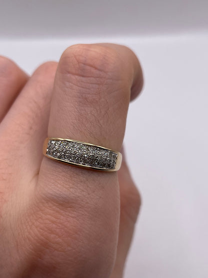 9ct gold diamond cluster ring