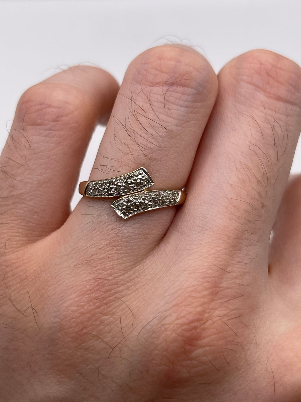 9ct gold diamond cluster ring