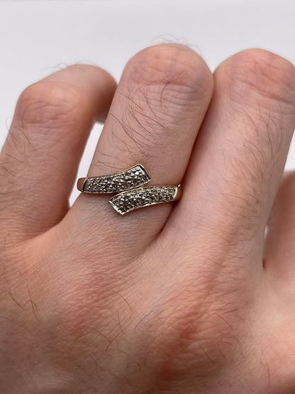 9ct gold diamond cluster ring