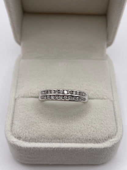 9ct white gold diamond cluster ring