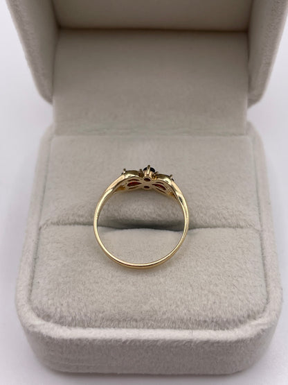 9ct gold garnet ring